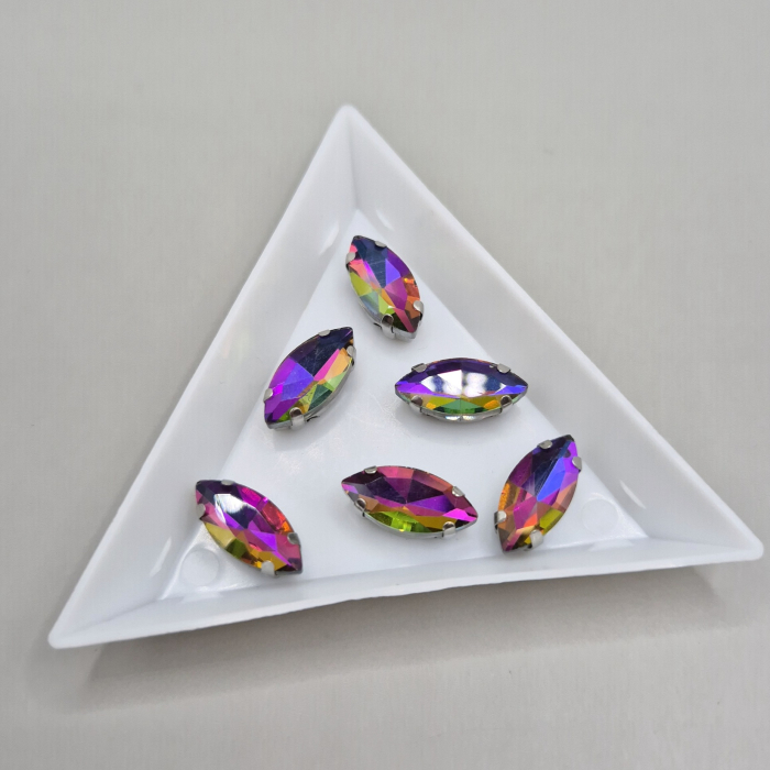 Stras 7x15mm Frunza multicolor [1]