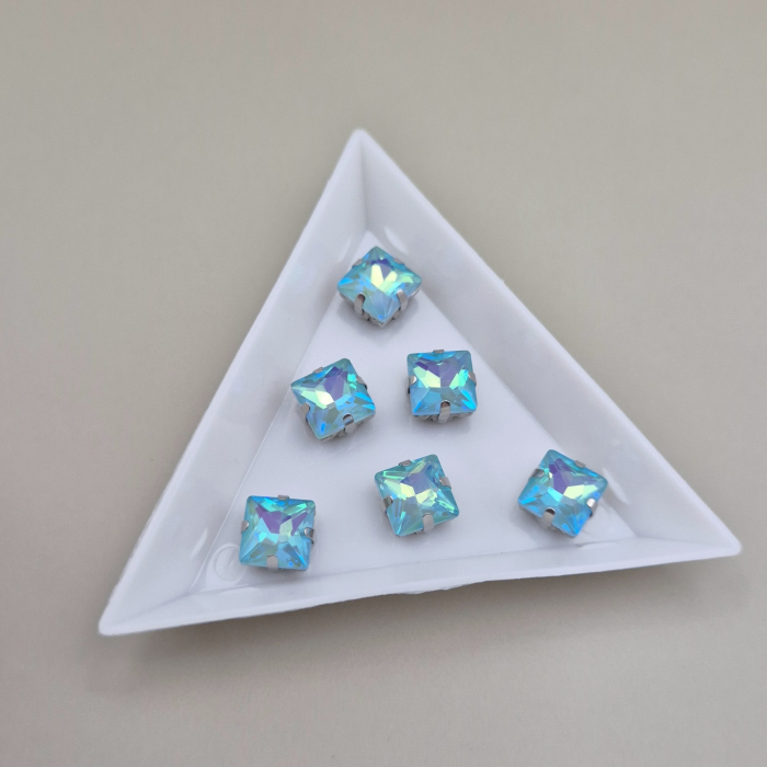 Stras 8mm patrat aquamarine AB [1]