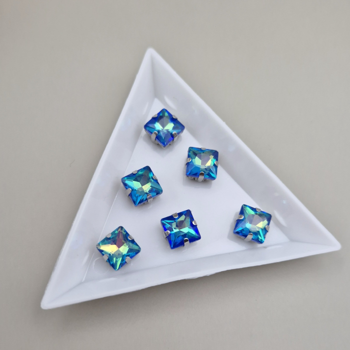 Stras 8mm patrat Safir AB [1]