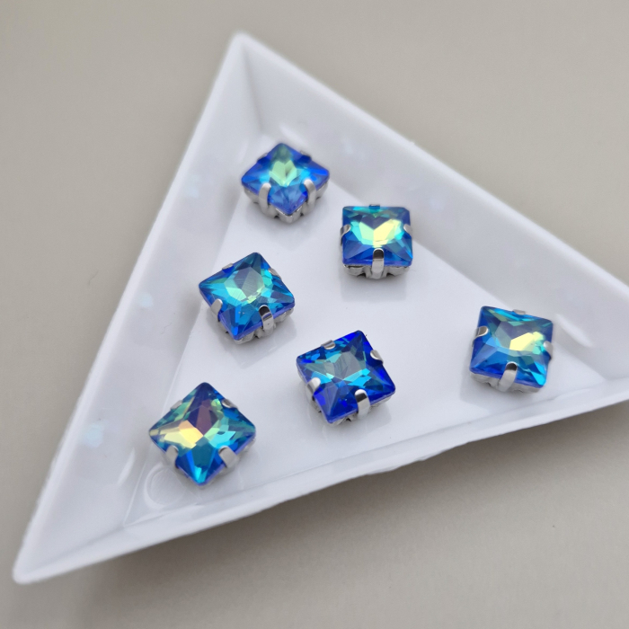 Stras 8mm patrat Safir AB [2]