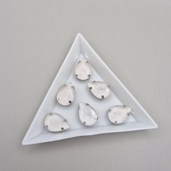 Stras Lacrima 10x14mm Alb jelly [1]