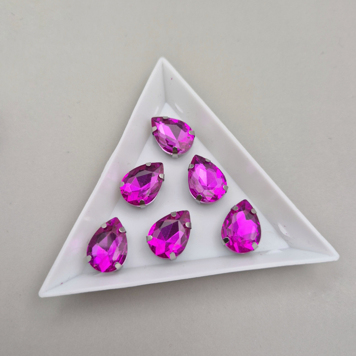 Stras Lacrima 10x14mm Fucsia [1]