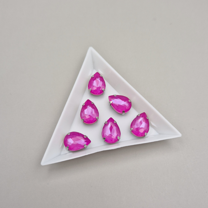 Stras lacrima 10x14mm fucsia jelly [1]