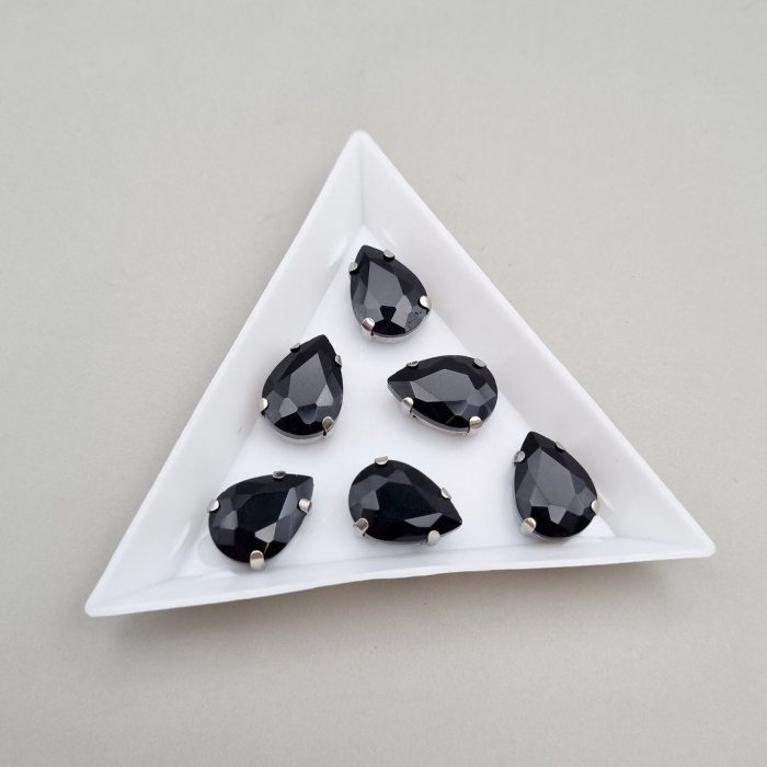Stras Lacrima 10x14mm Negru [1]