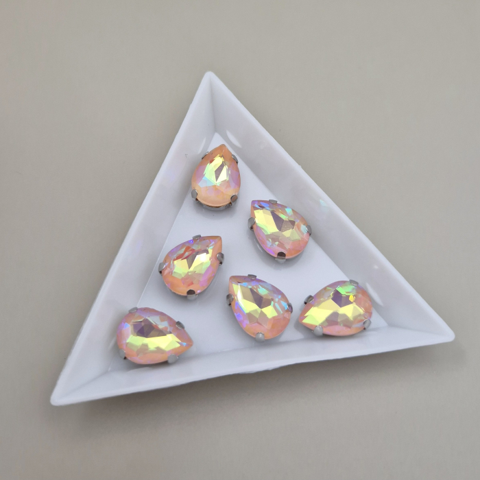 Stras Lacrima 10x14mm Peach AB [1]