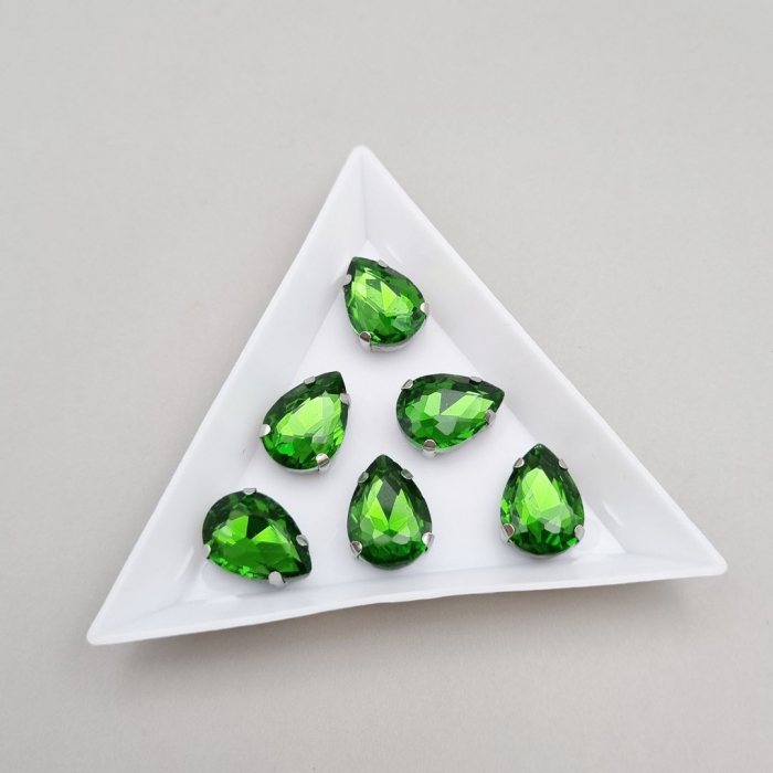 Stras Lacrima 10x14mm Olive [1]