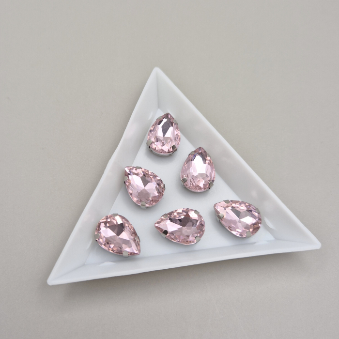 Stras Lacrima 10x14mm roz [1]
