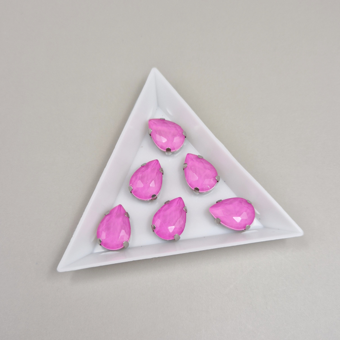 Stras lacrima 10x14mm Roz inchis Jelly [1]