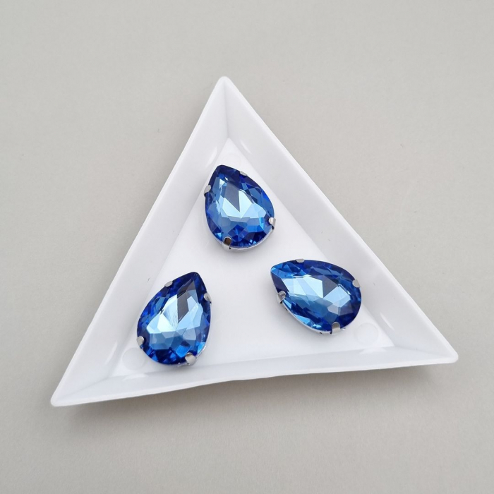 Stras lacrima 13x18mm Safir deschis [1]
