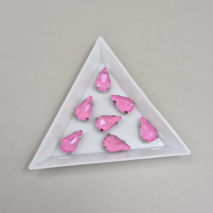 Stras lacrima 8x13mm Roz inchis Jelly [1]