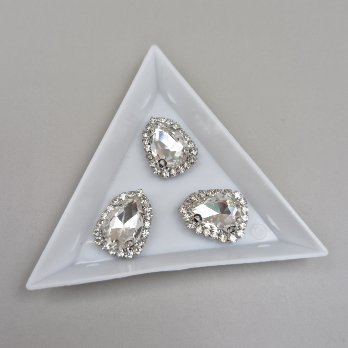 Stras lacrima clear 10x14mm [1]