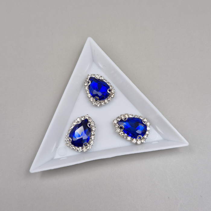 Stras lacrima safir 10x14mm [1]