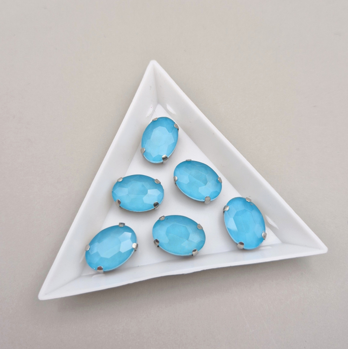 Stras Oval 10x14mm Aquamarine jelly [1]