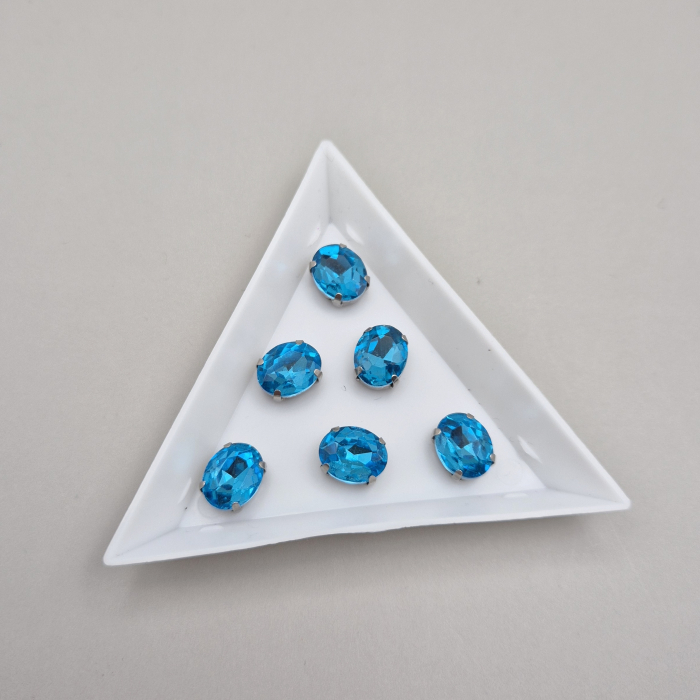 Stras Oval 8x10mm aquamarine [1]