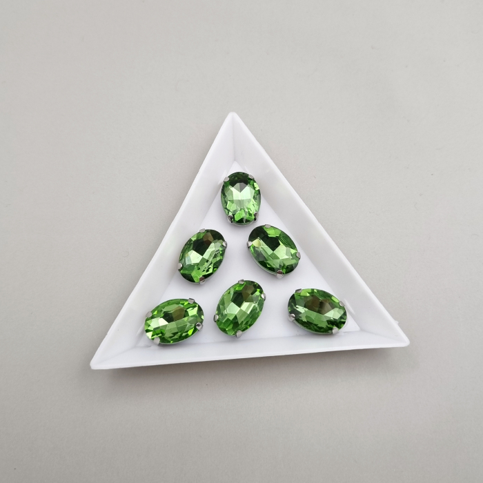 Stras oval peridot 10x14mm [1]