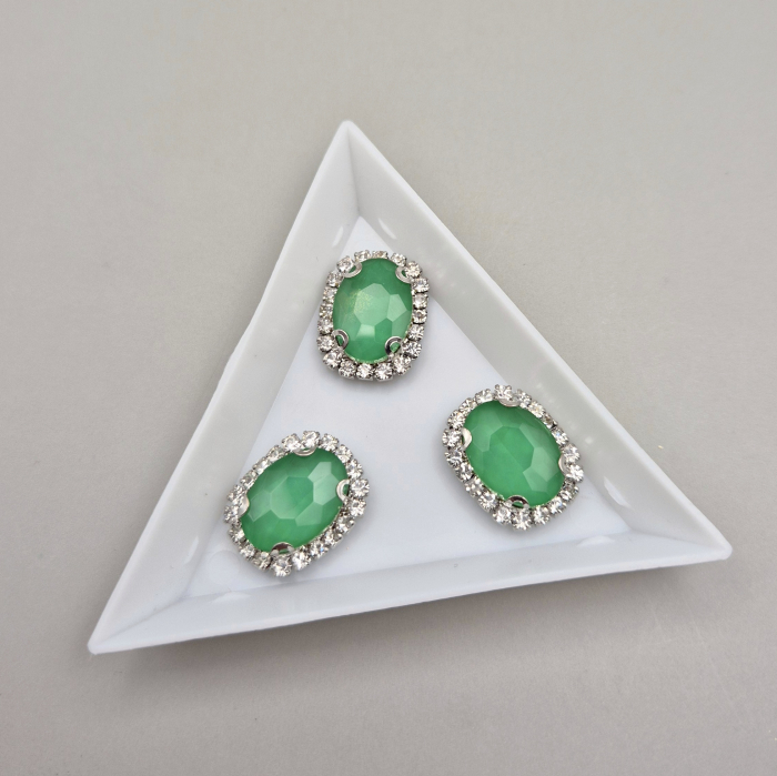 Stras oval smarald jelly 10x14mm [1]