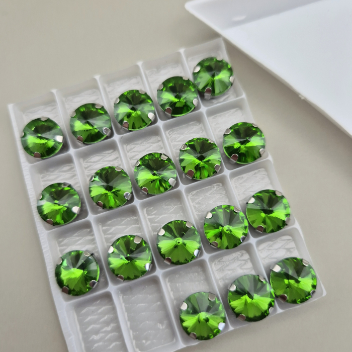 Stras 10mm rotund olive [1]