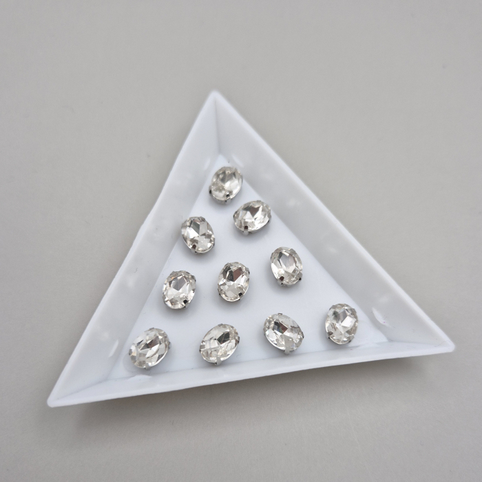 Stras oval 6x8mm clear [1]