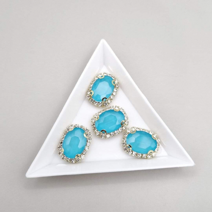 Stras sticla 10x14mm Aquamarine jelly [1]