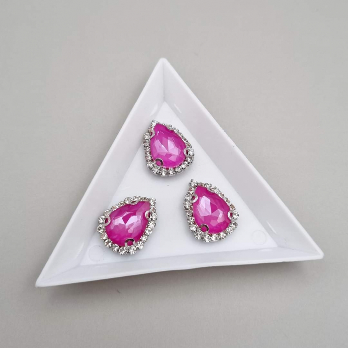 Stras sticla 10x14mm Fucsia satin [1]