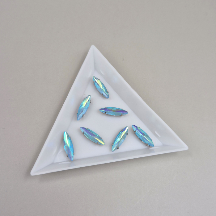 Stras sticla 4x15mm Aquamarine AB [1]