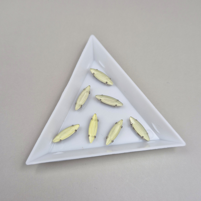 Stras sticla 4x15mm Jonquil jelly [1]