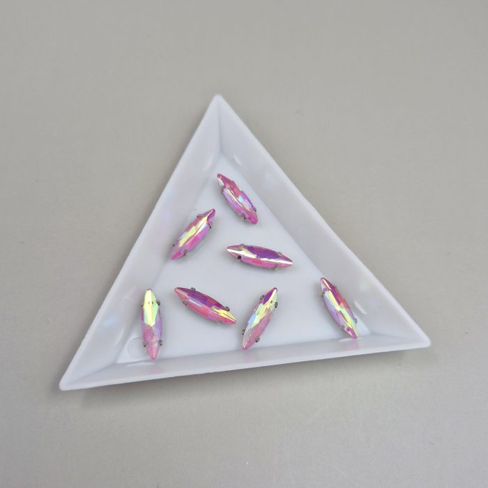 Stras sticla 4x15mm Rose AB [1]