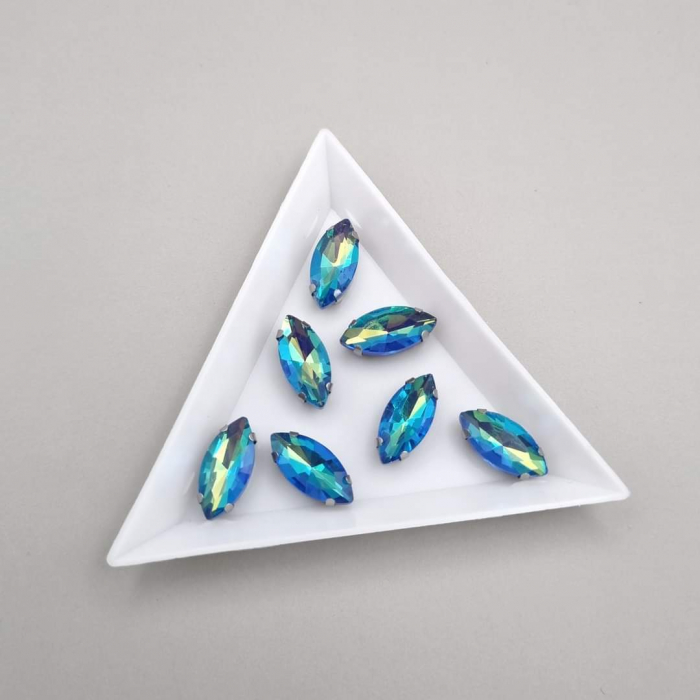 Stras 7x15mm frunza Safir AB [1]