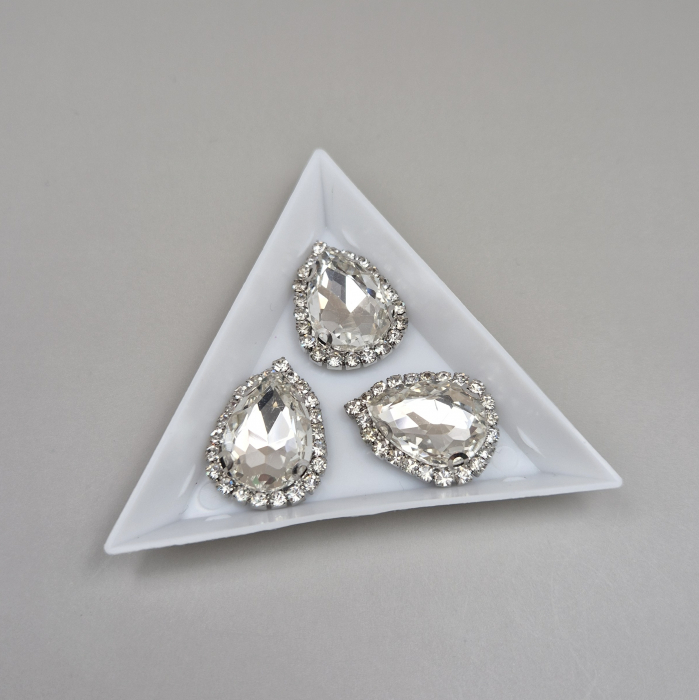 Stras sticla clear 13x18mm [1]