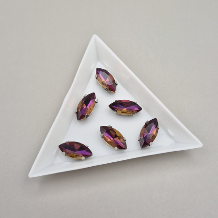 Mov/ violet - Stras Frunza 7x15mm Amethist RB