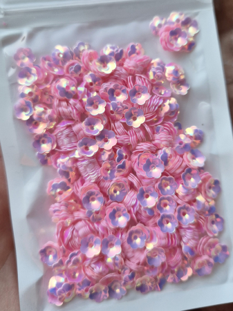 Roz - Paiete floare cupa 6mm roz AB
