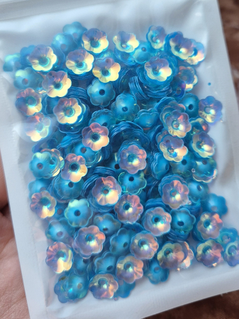 Paiete - Paiete floare cupa 8mm albastru AB