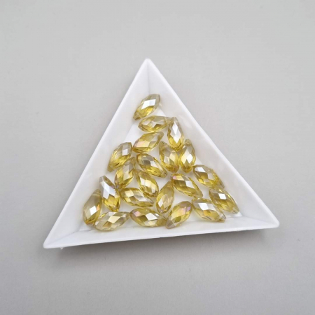 Galben/ Topaz - Briolete 6x12mm Topaz AB