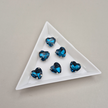 Strasuri Inima - Stras inima 10mm turcoaz