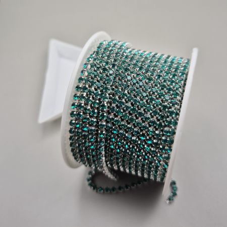 Toate Produsele - Lant strasuri smarald 2mm/2.5mm