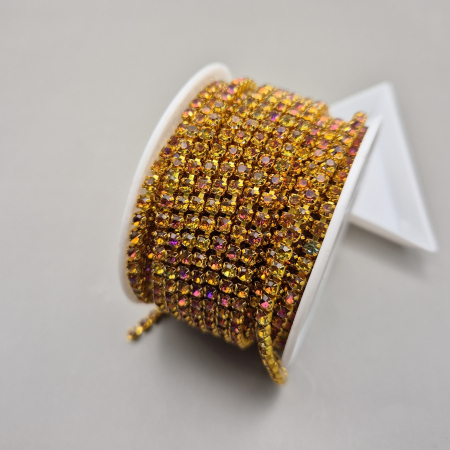 Toate Produsele - Lant strasuri golden volcano 3mm