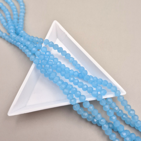 Margele - Margele fatetate 3x4mm albastru azur