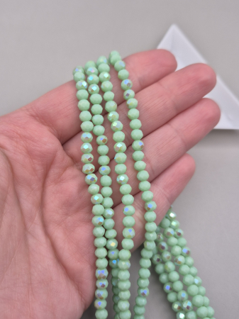 Margele - Margele fatetate 3x4mm menta AB