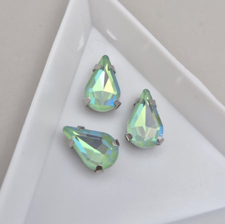 Strasuri Lacrima - Stras lactima 8x13mm peridot AB
