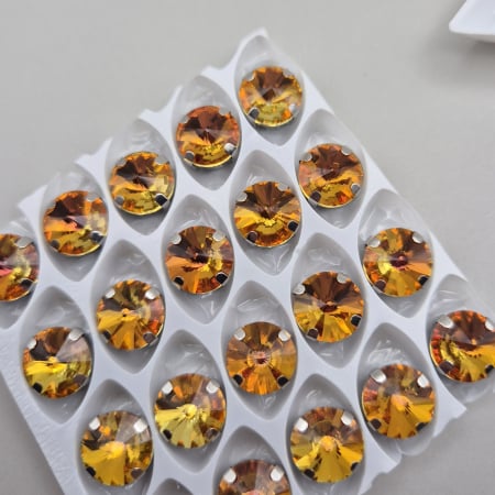 Strasuri Rotunde si Ovale - Stras rotund 10mm topaz RB