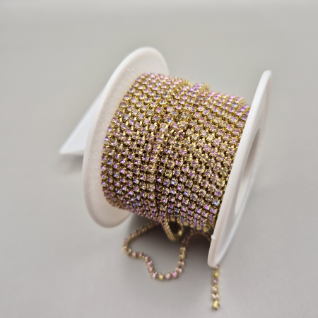 Mov/ violet - Lant strasuri rose purple 2mm