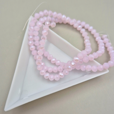 Fatetate 3x4mm - Margele fatetate 3x4mm roz AB