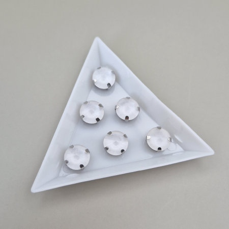 Alb - Stras 10mm rotund alb jelly