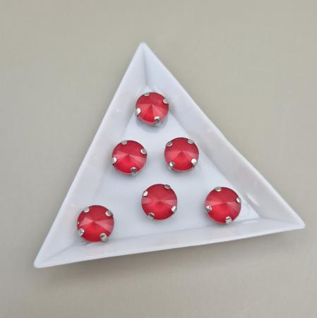 Strasuri - culori speciale - toate formele - Stras 10mm rotund rosu jelly