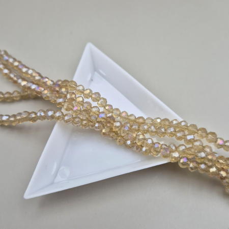 Margele - Margele 3x4mm fatetate amber AB