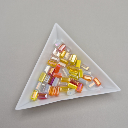 Alte forme - Mix margele tub 5x7mm galben/rosu