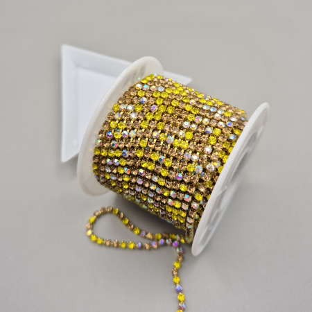 Toate Produsele - Lant strasuri Light topaz/ citrine 2.5mm