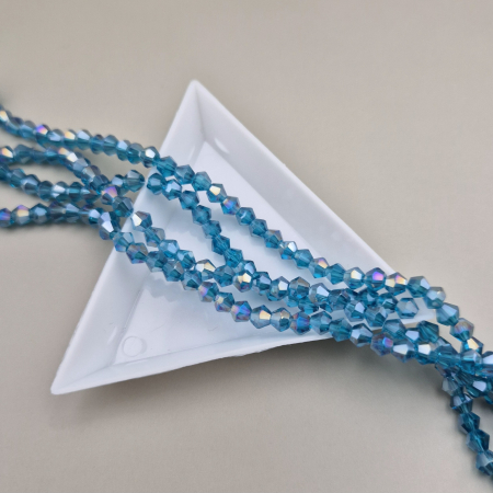 Margele - Margele 4mm biconice turcoaz AB