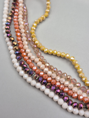 Ivoire - Mix margele fatetate - 6 seturi ~720 buc