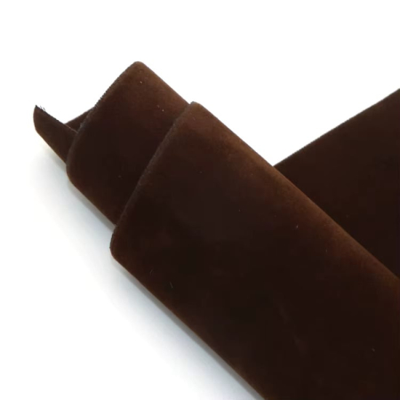 Piele intoarsa si catifea - Coala catifea ~20x30cm maro